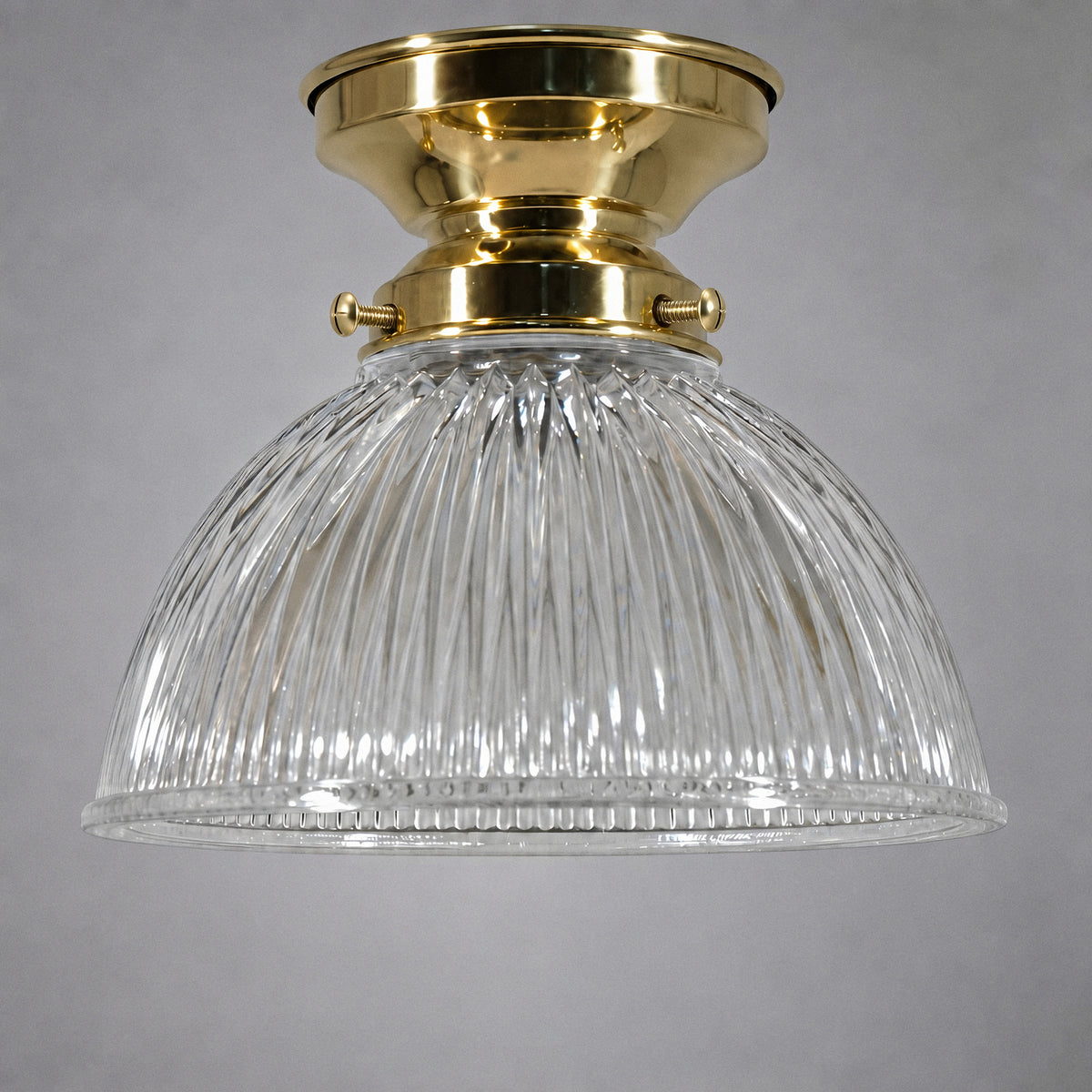 Claredon 6'' Clear Batten Fix, Polished Brass