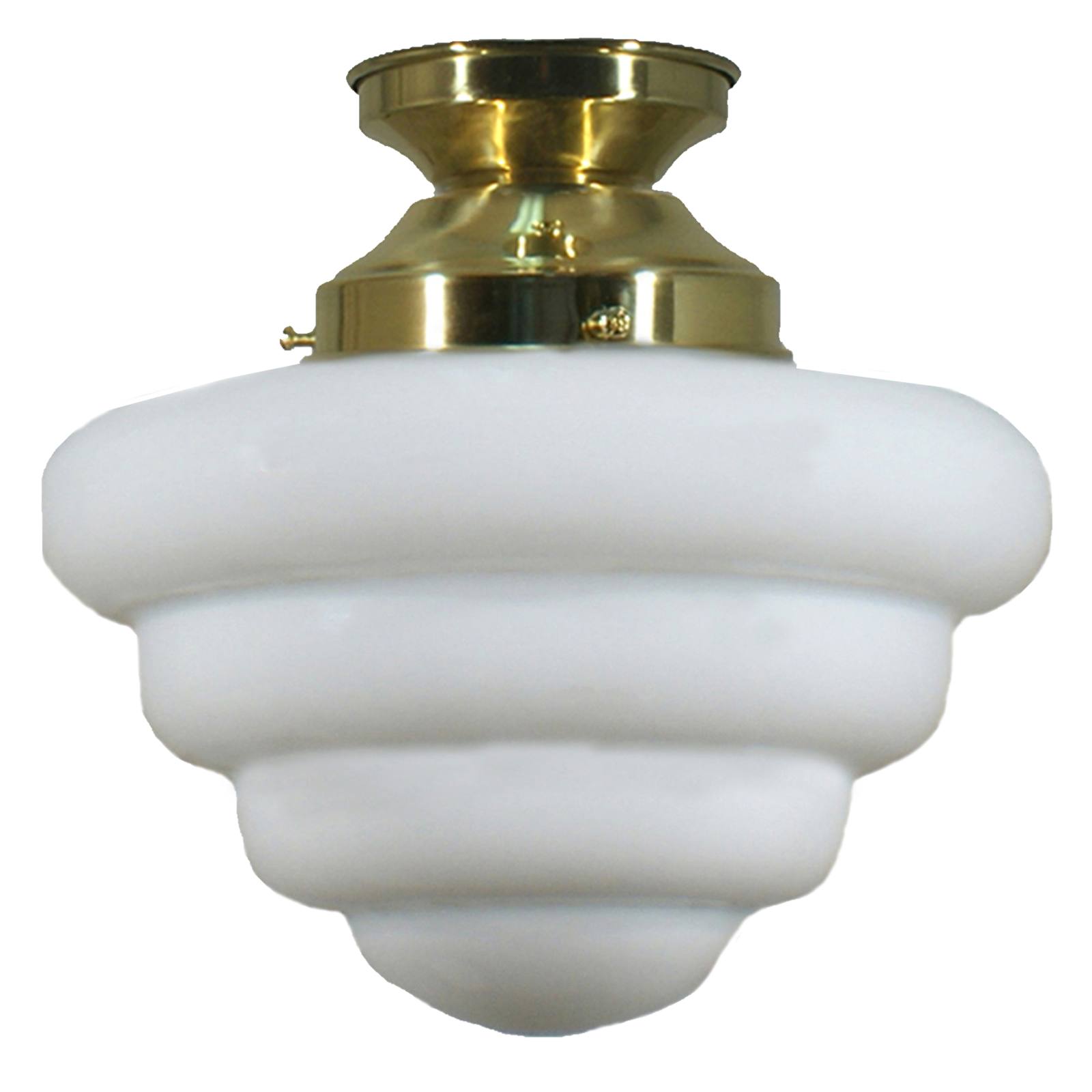 Beehive Opal Matte Batten Fix, Polished Brass