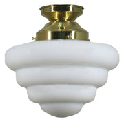 Beehive Opal Matte Batten Fix, Polished Brass