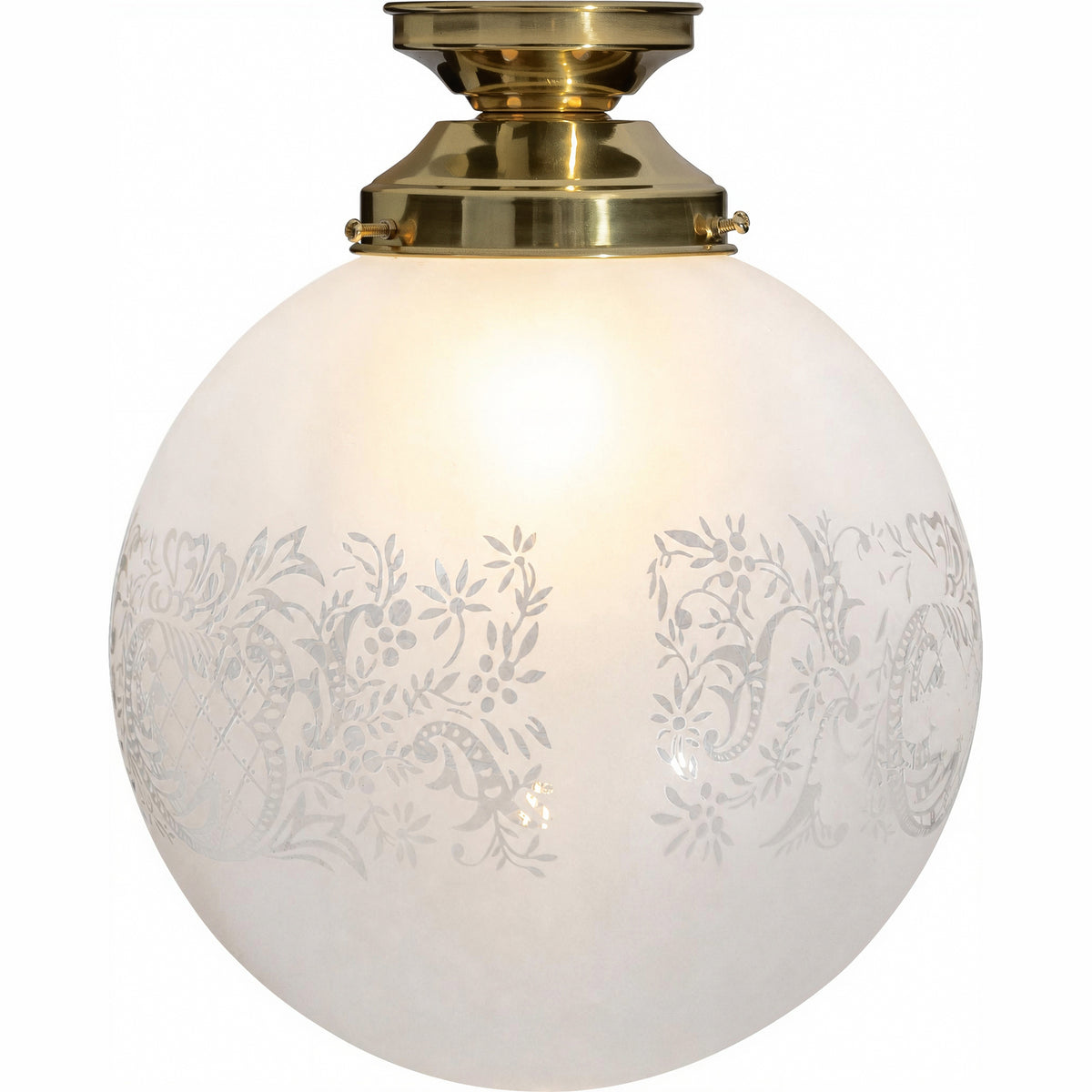 Sheffield 10" Shade w 4 1/4" Brass Batten Fix Light