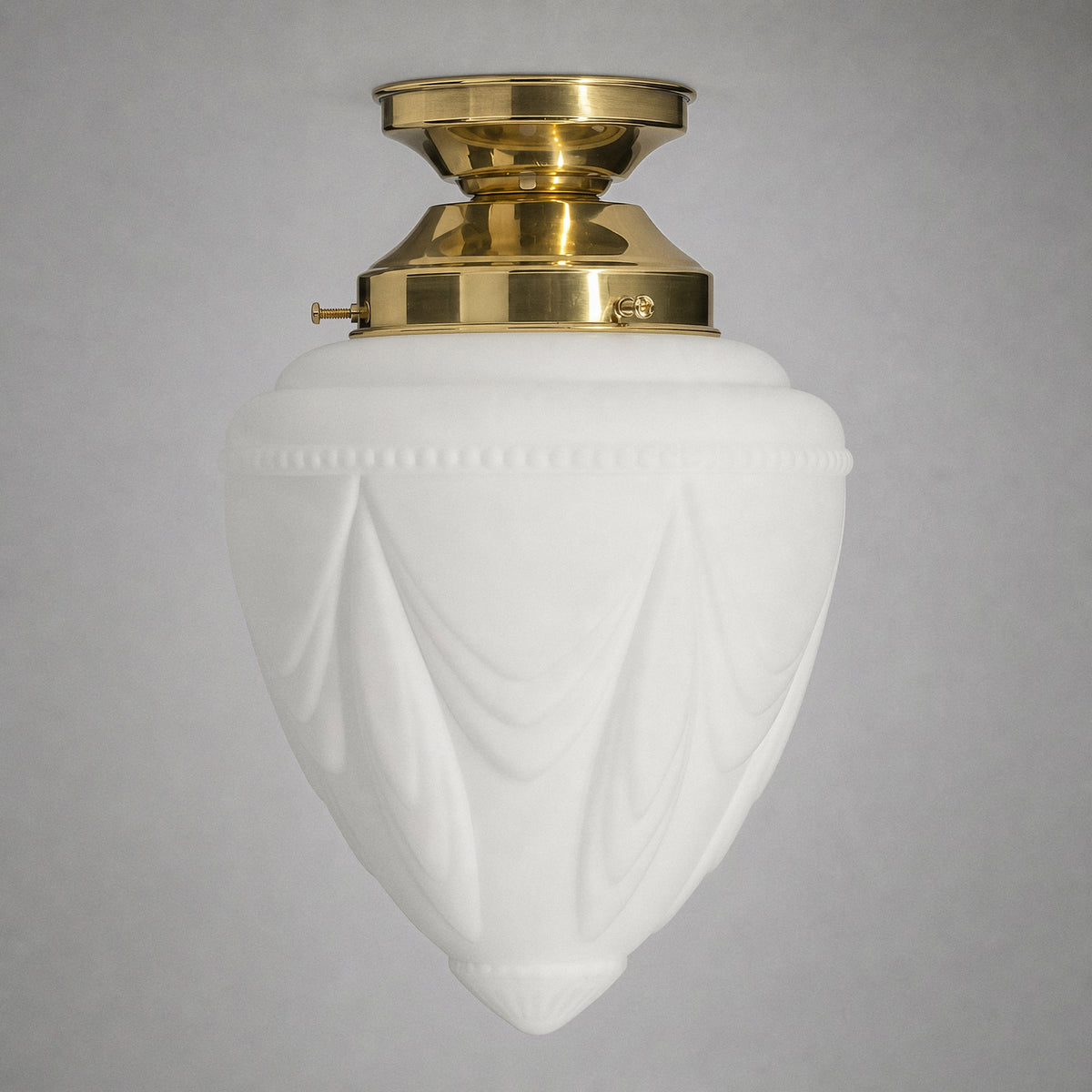 Empire 8'' Opal Matte Batten Fix, Polished Brass