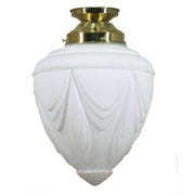 Empire 8'' Opal Matte Batten Fix, Polished Brass