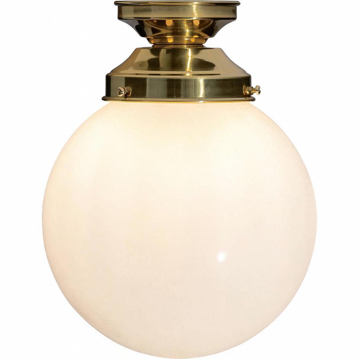 4 1/4 inch Batten Fix Light w 8 inch Opal Gloss Sphere, PB