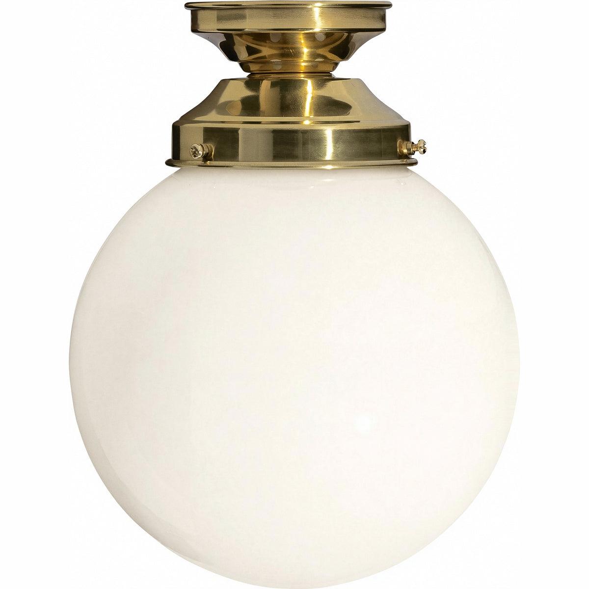 4 1/4 inch Batten Fix Light w 8 inch Opal Gloss Sphere, PB