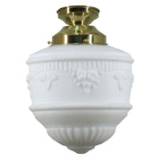 Senator 8'' Opal Matte Batten Fix, Polished Brass