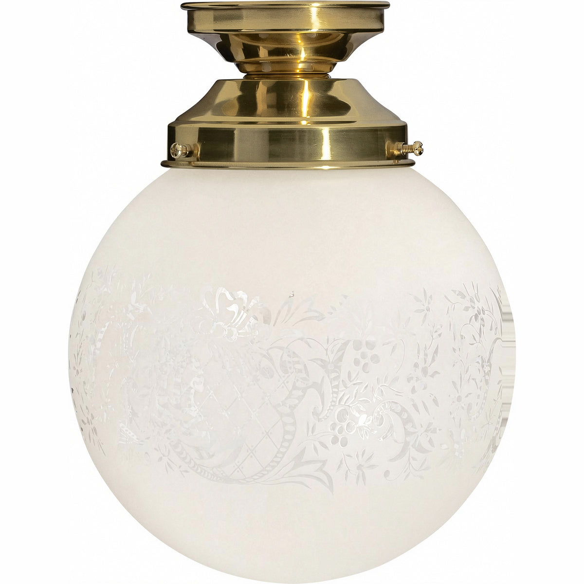 Sheffield 8" Shade w 4 1/4" Brass Batten Fix Light