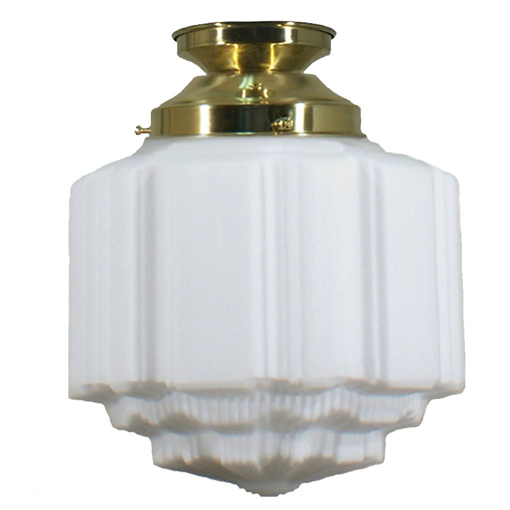 St Kilda 8'' Opal Matte Batten Fix, Polished Brass