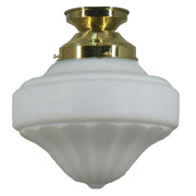 Derby 9'' Opal Matte Batten Fix, Polished Brass