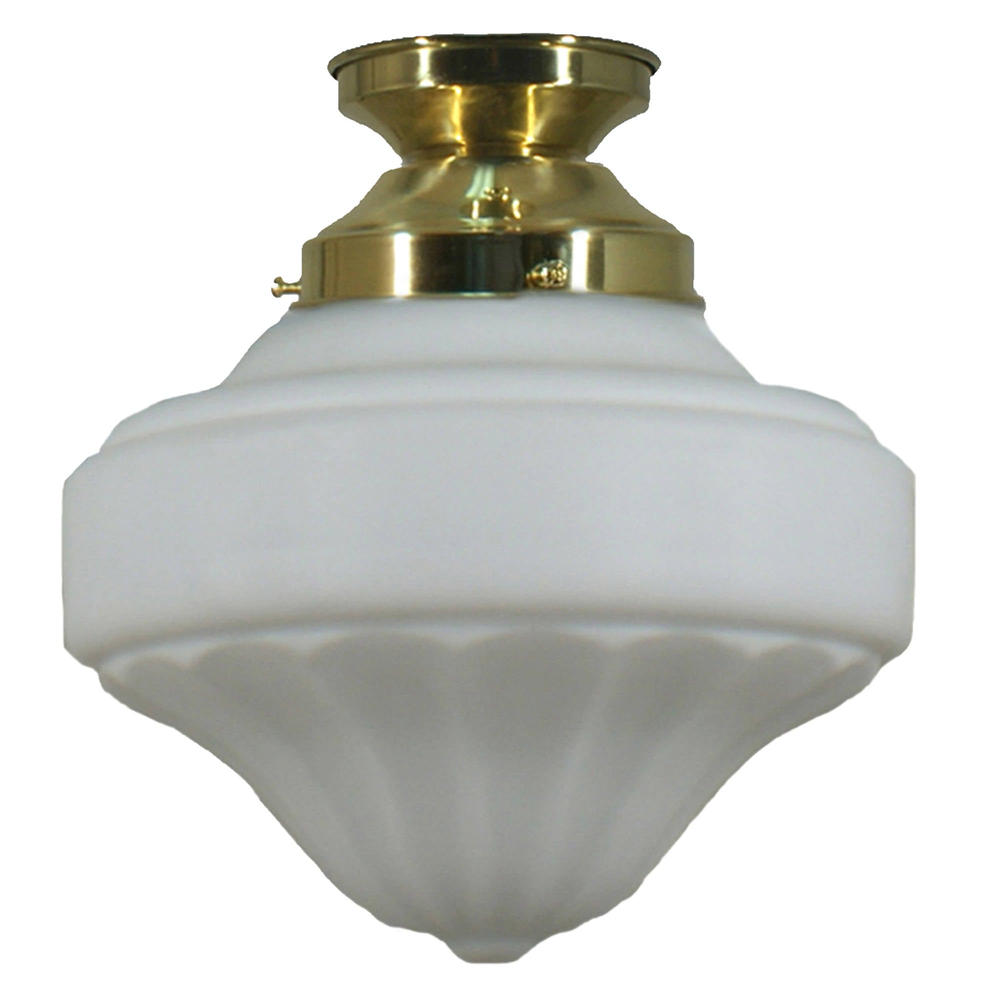 Derby 9'' Opal Matte Batten Fix, Polished Brass