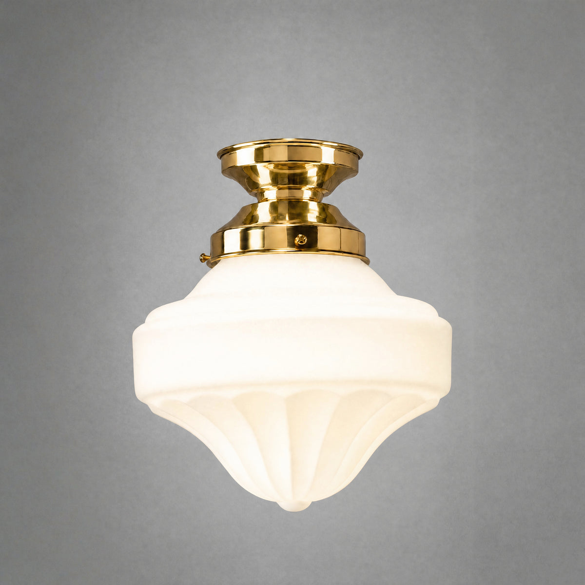 Derby 9'' Opal Matte Batten Fix, Polished Brass