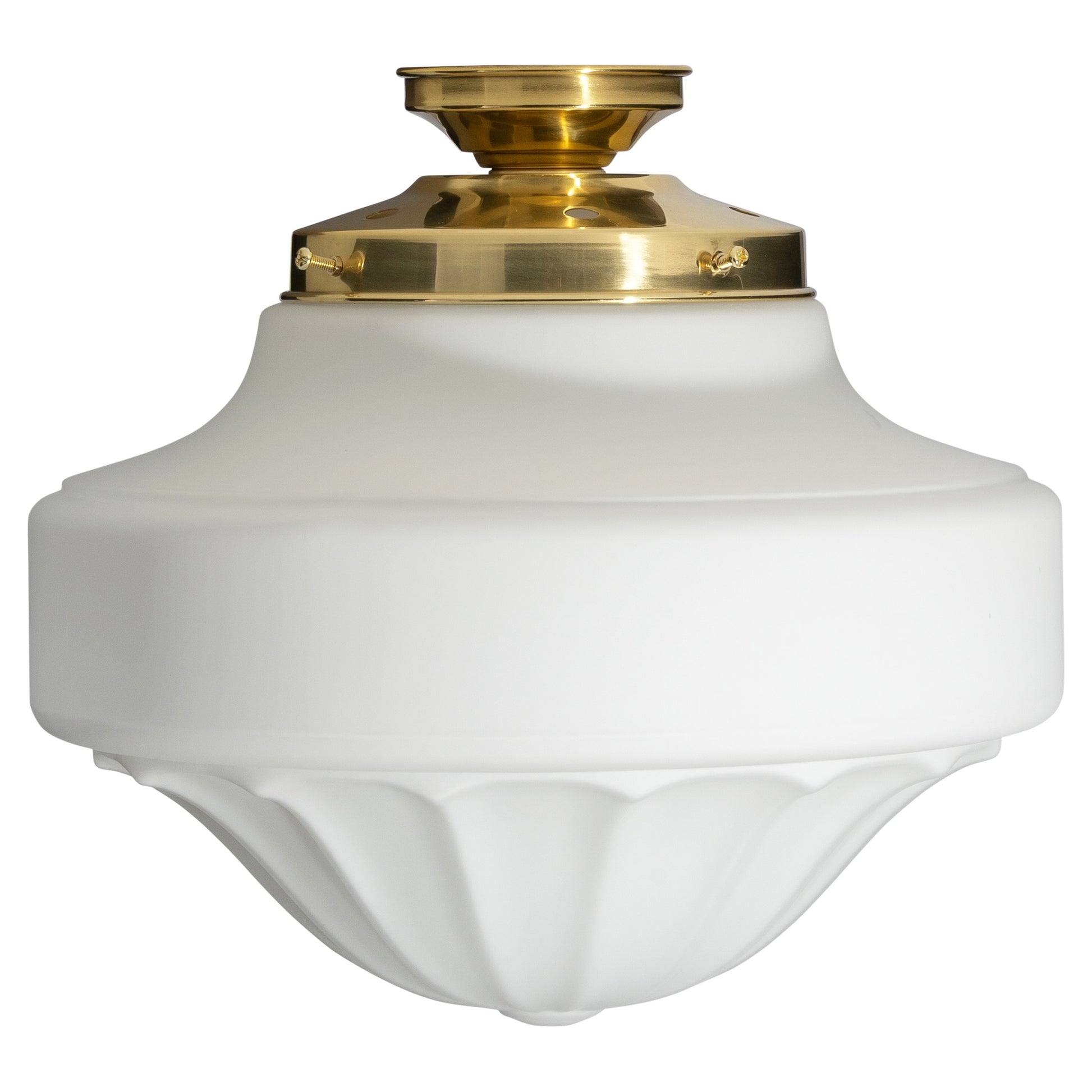 Derby 9'' Opal Matte Batten Fix, Polished Brass