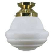 Parkville 9" Opal Matte Batten Fix, Polished Brass