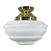 Cannes Opal Matte Batten Fix, Polished Brass