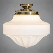 Derby 13'' Opal Matte Batten Fix, Polished Brass