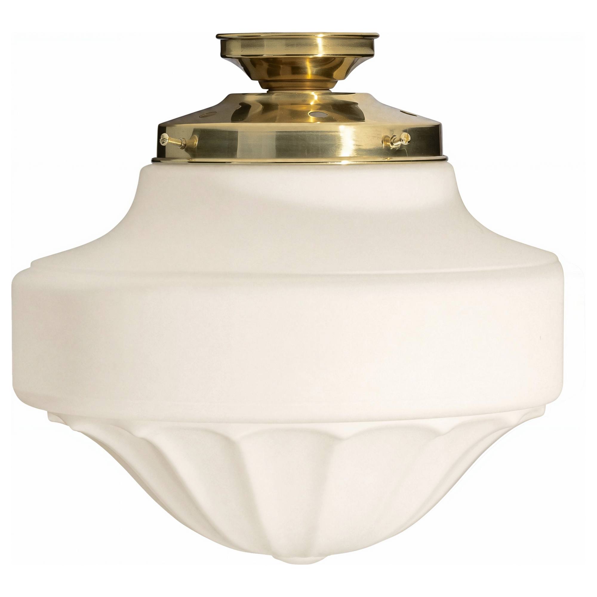 Derby 13'' Opal Matte Batten Fix, Polished Brass