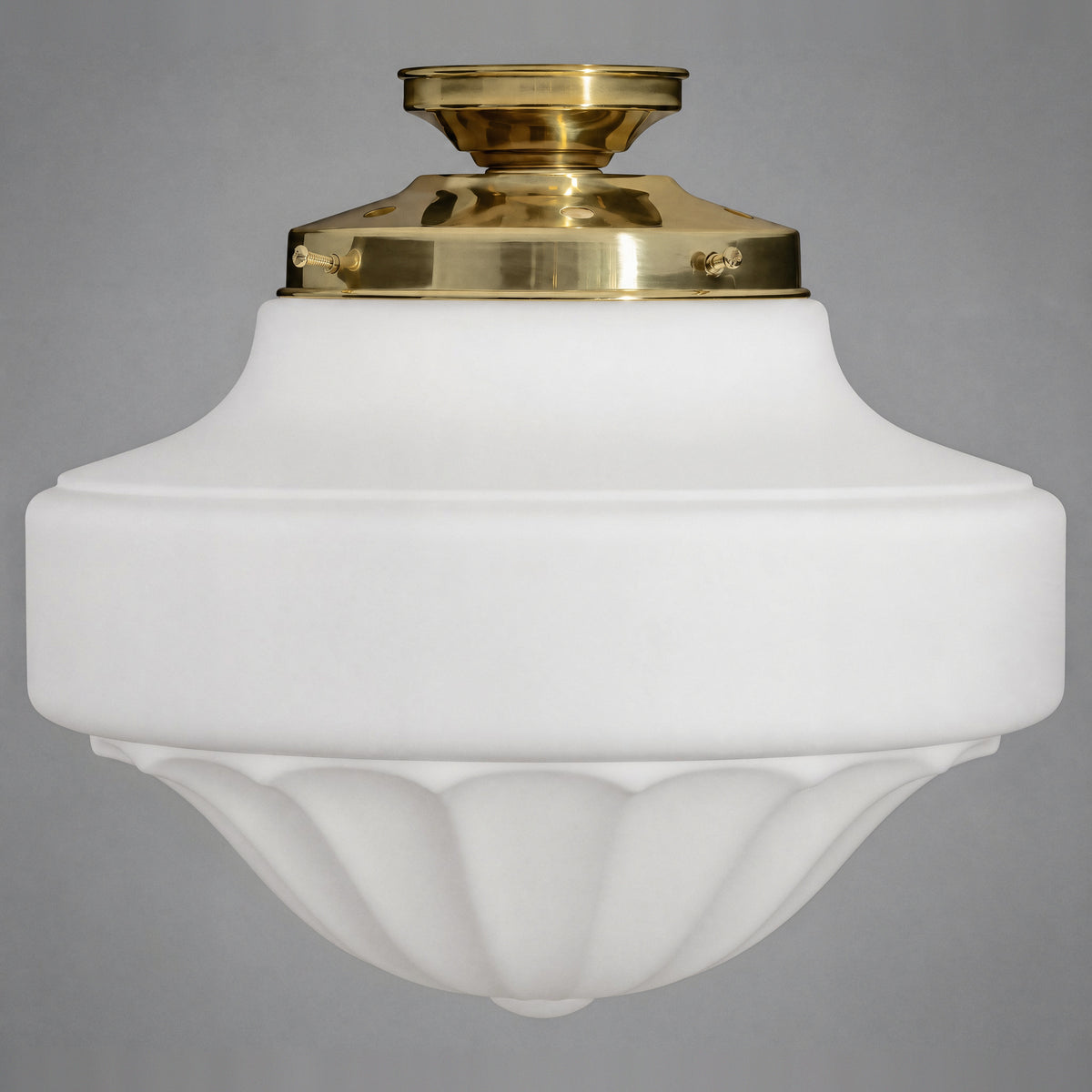 Derby 13'' Opal Matte Batten Fix, Polished Brass