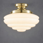 Chateau Opal Matte Batten Fix, Polished Brass