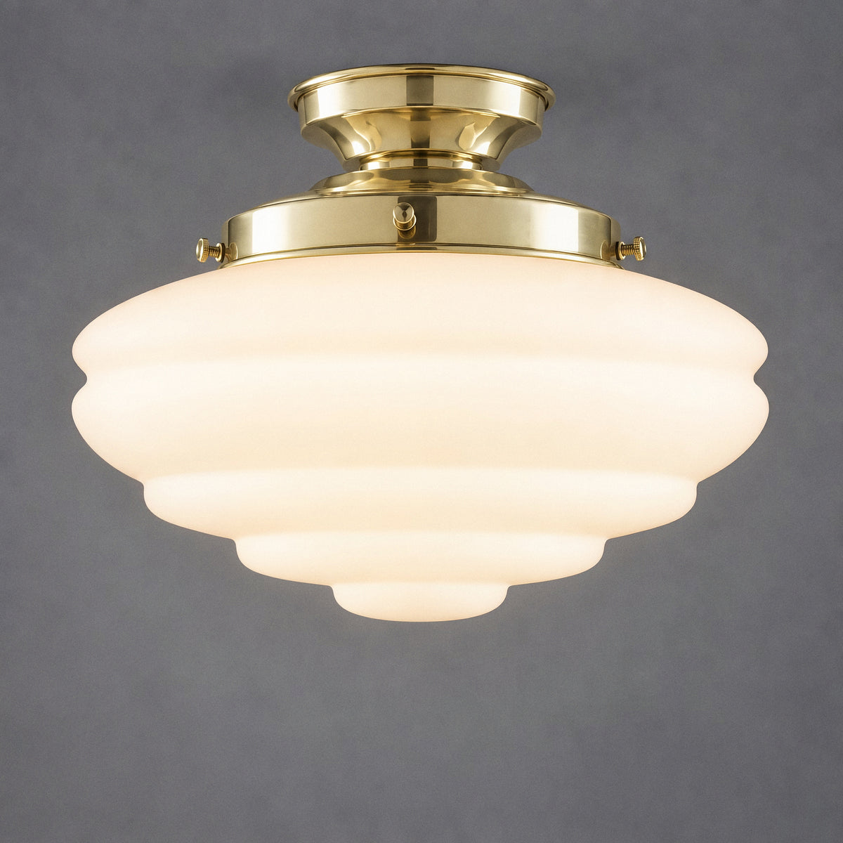 Chateau Opal Matte Batten Fix, Polished Brass