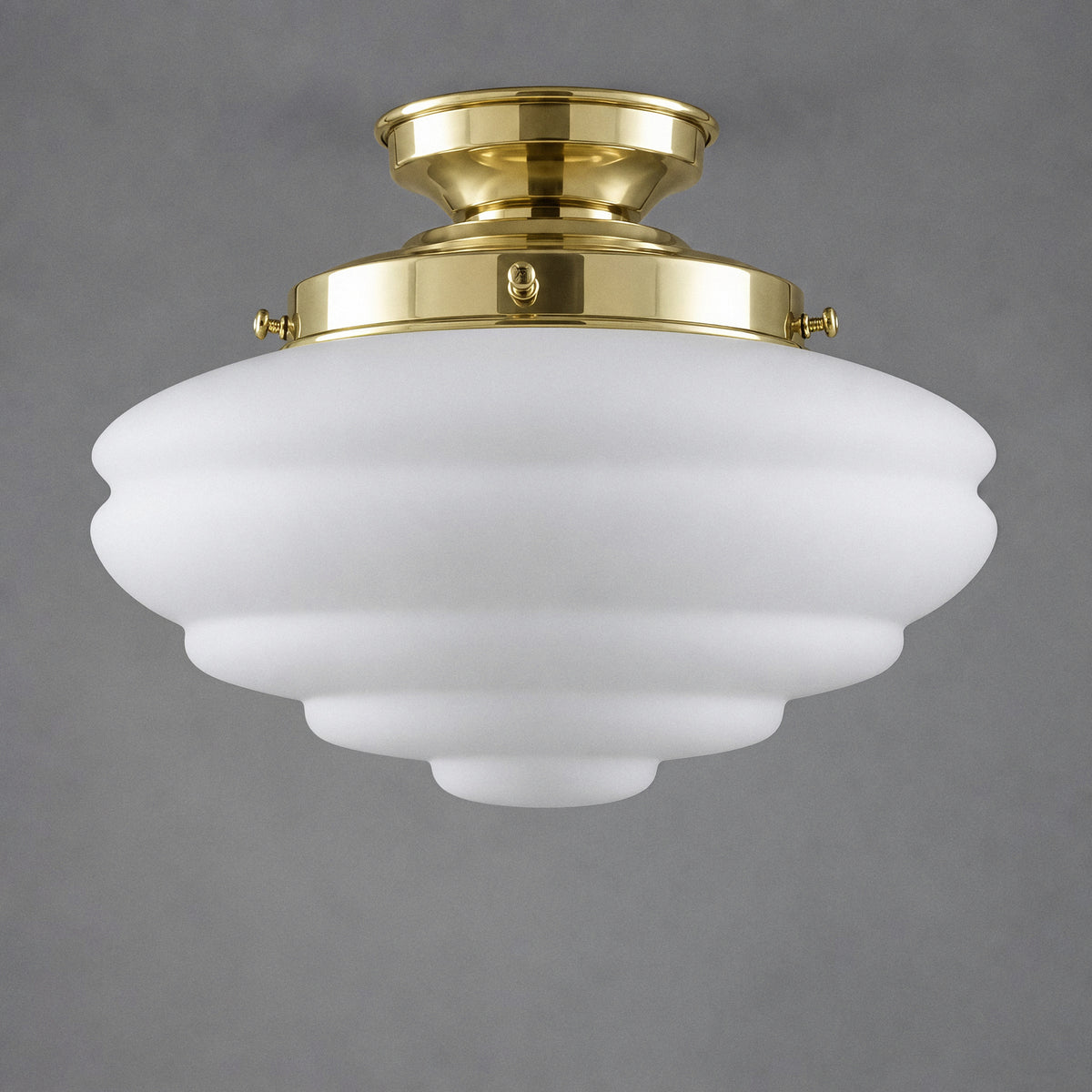 Chateau Opal Matte Batten Fix, Polished Brass