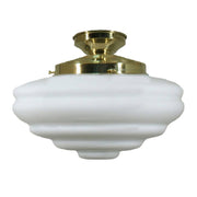 Chateau Opal Matte Batten Fix, Polished Brass