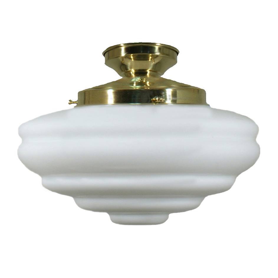 Chateau Opal Matte Batten Fix, Polished Brass