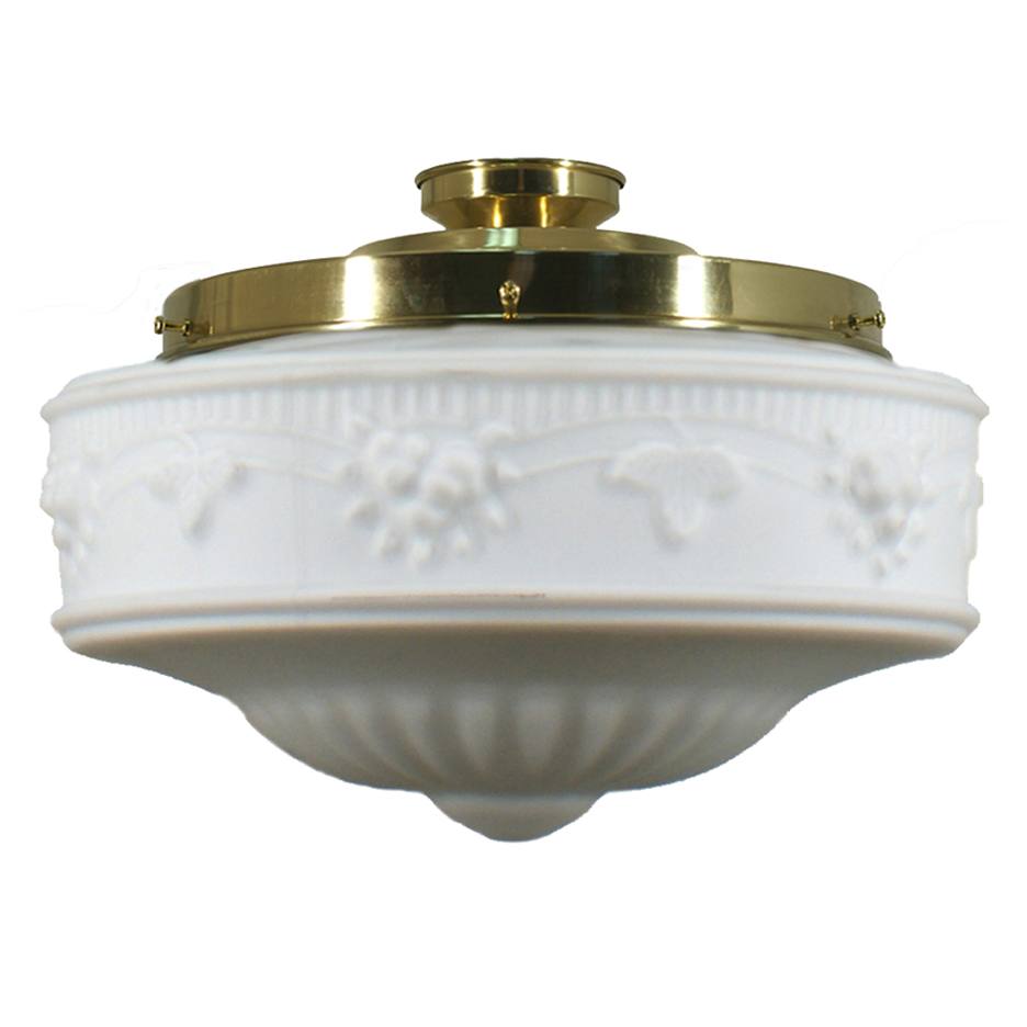 Senator 11'' Opal Matte Batten Fix, Polished Brass