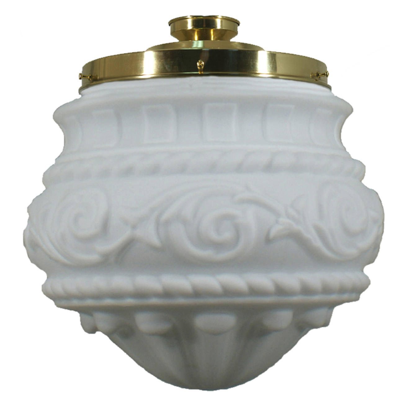 Premier 12'' Opal Matte Batten Fix, Polished Brass