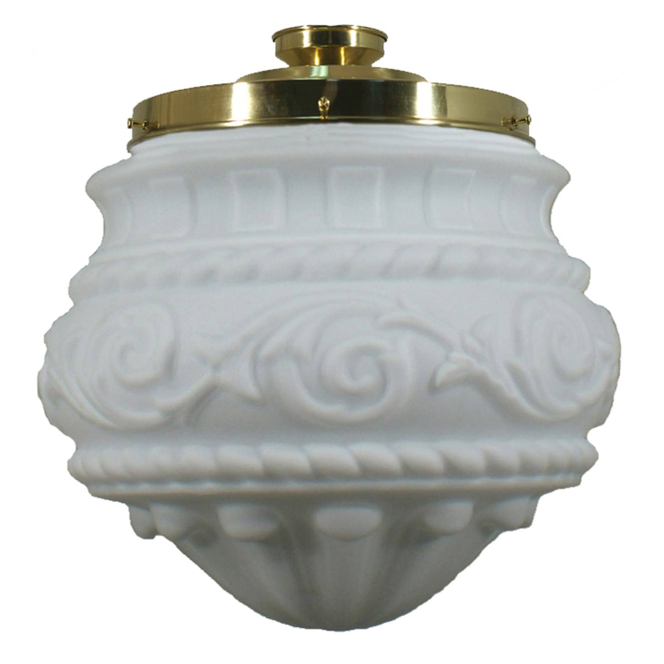 Premier 12'' Opal Matte Batten Fix, Polished Brass