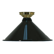 Edwardian 250mm Black Batten Fix, Polished Brass