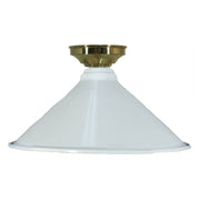 Edwardian 250mm White Batten Fix, Polished Brass