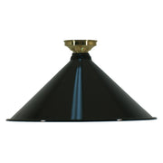 Edwardian 390mm Black Batten Fix, Polished Brass