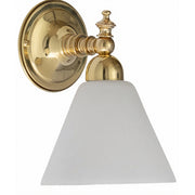 Koscina Wall Light with Cono Opal Matte Shade, Polished Brass