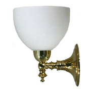Koscina Wall Light with Decatron Opal Matte Shade, Polished Brass