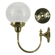 Luke Wall Light Polished Brass with Sheffield 6'' Shade