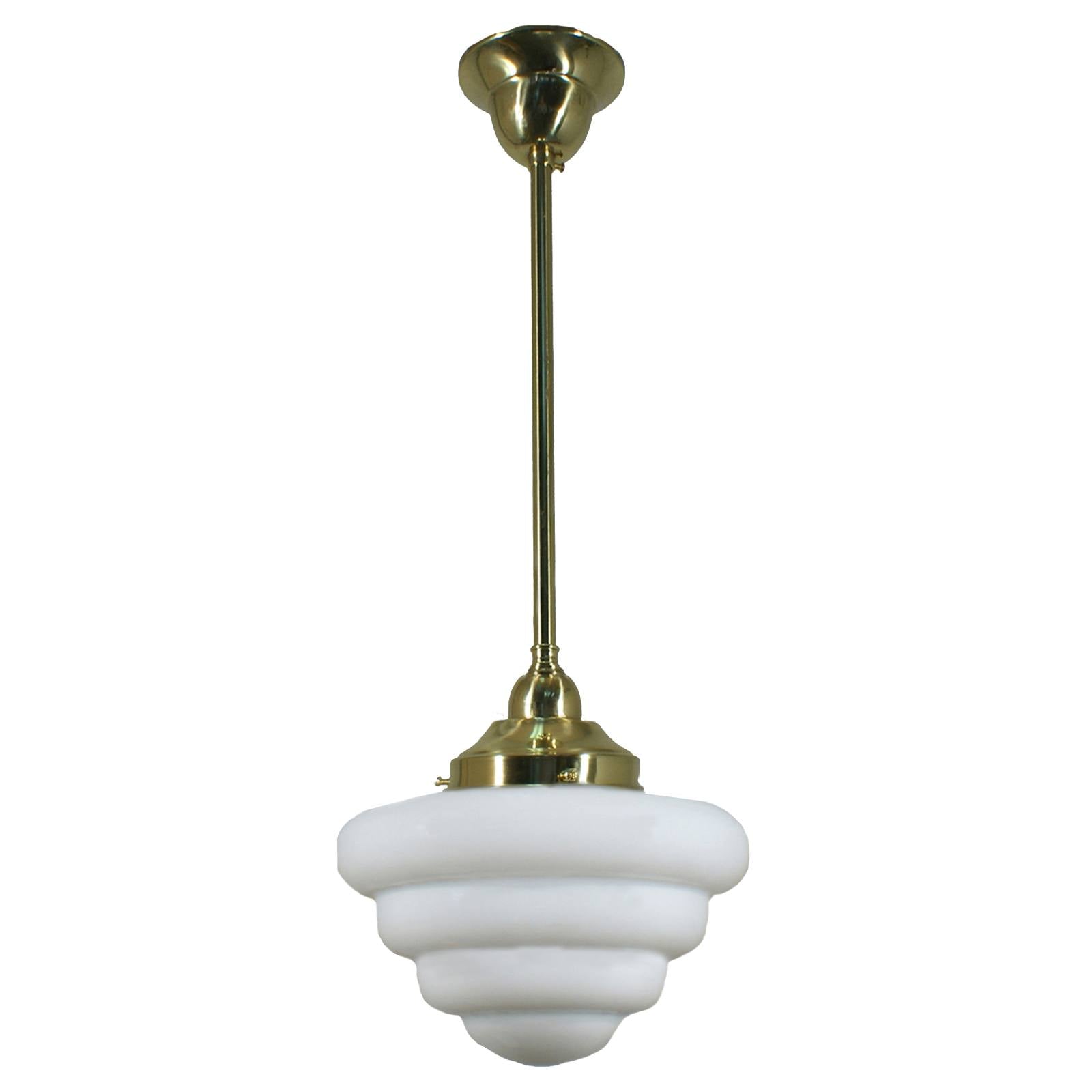 Beehive Opal Matte on Rod Set 1/2'' 1/2m, Polished Brass