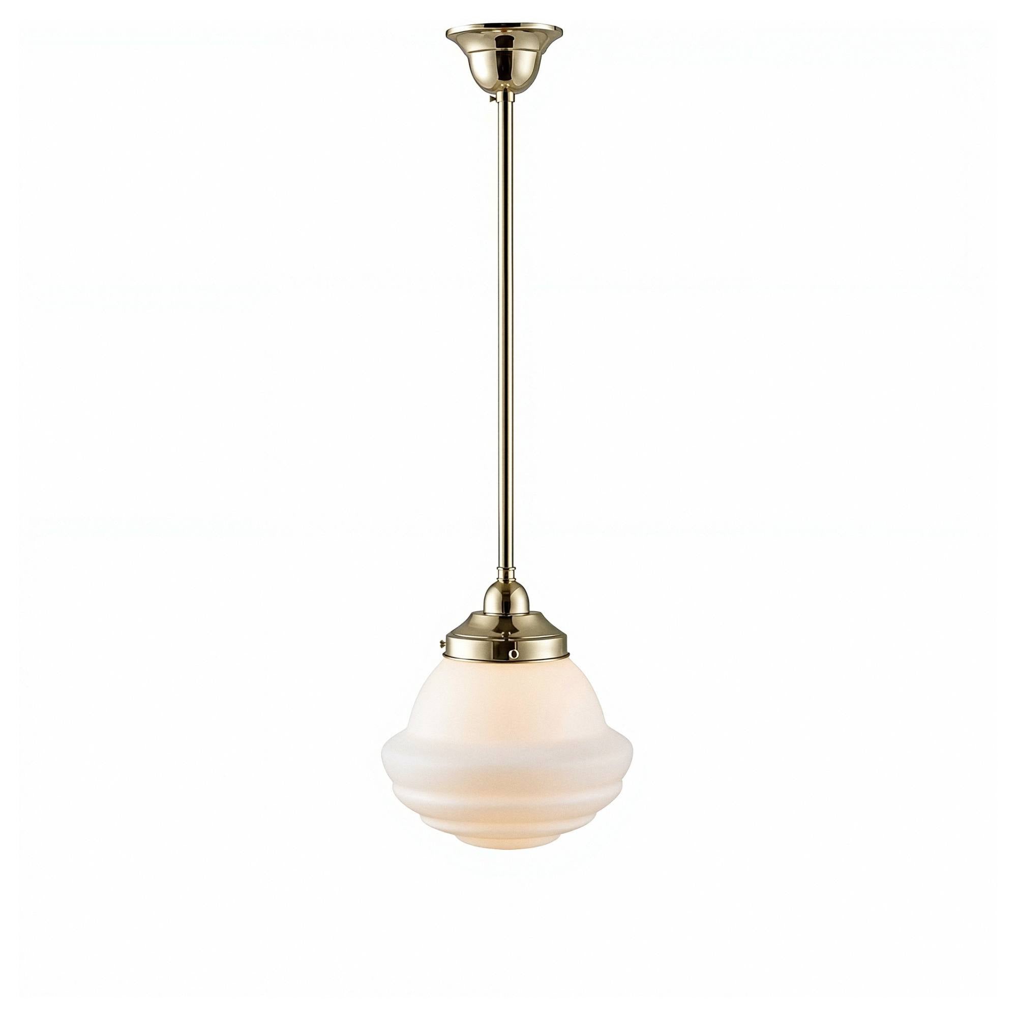 Parkville Opal Matte on Rod Set 1/2'' x 1/2m, Polished Brass