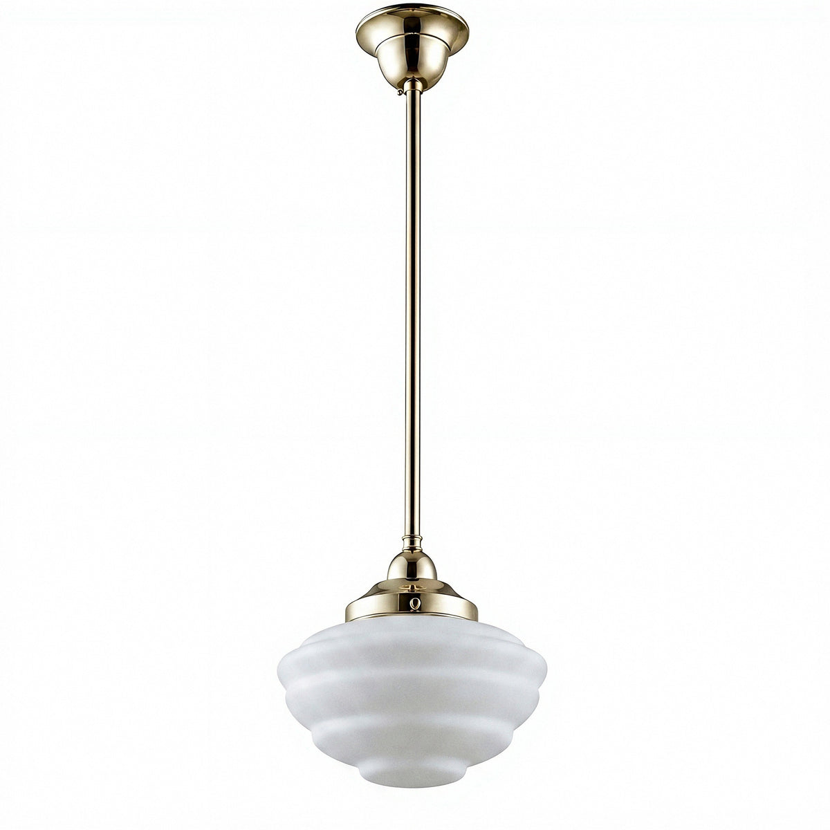 Cannes Opal Matte on Rod Set 1/2'' x 1/2m, Polished Brass