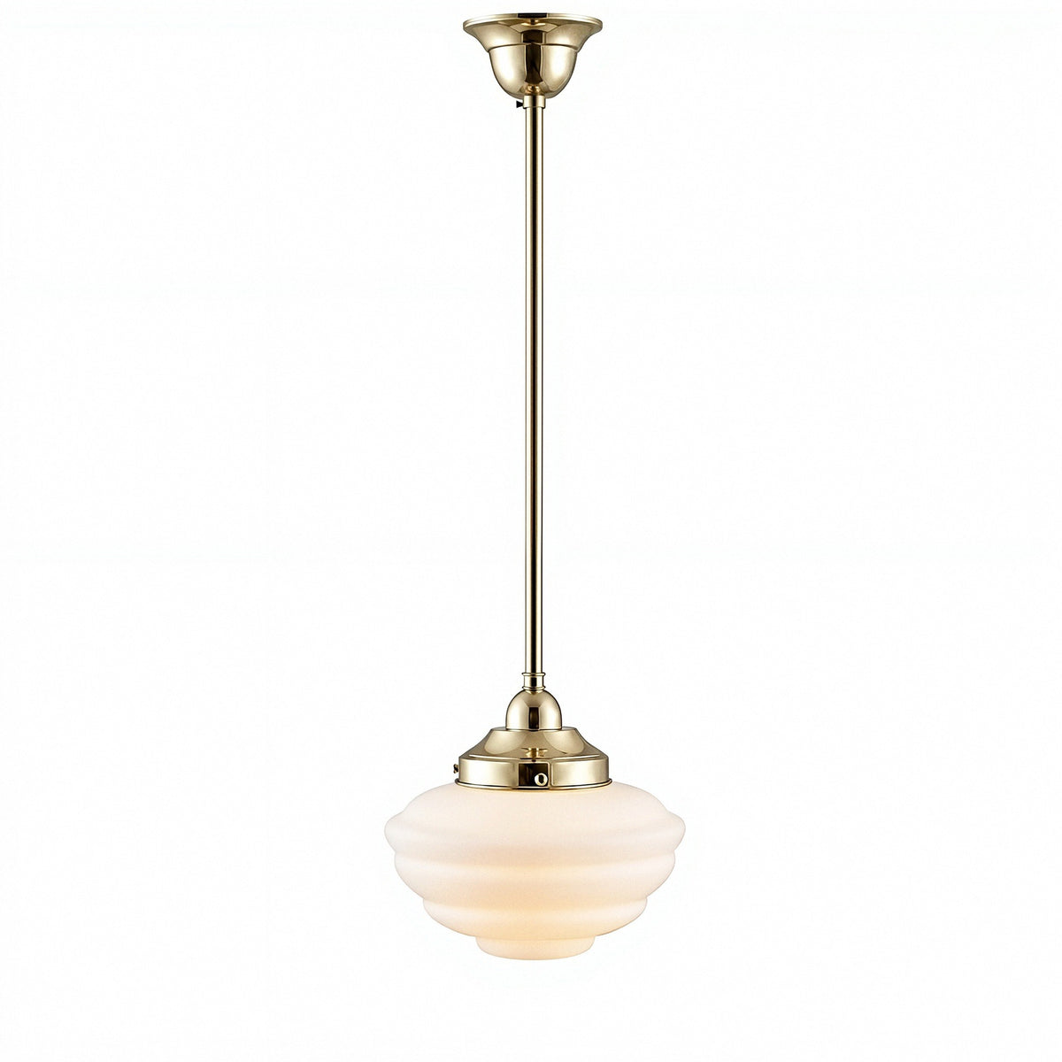 Cannes Opal Matte on Rod Set 1/2'' x 1/2m, Polished Brass