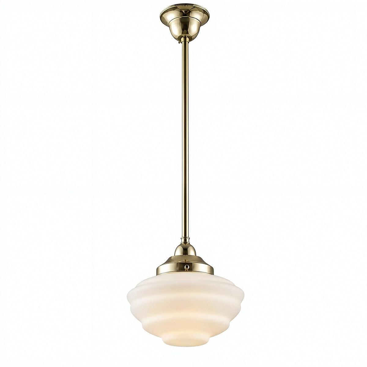Cannes Opal Matte on Rod Set 1/2'' x 1/2m, Polished Brass