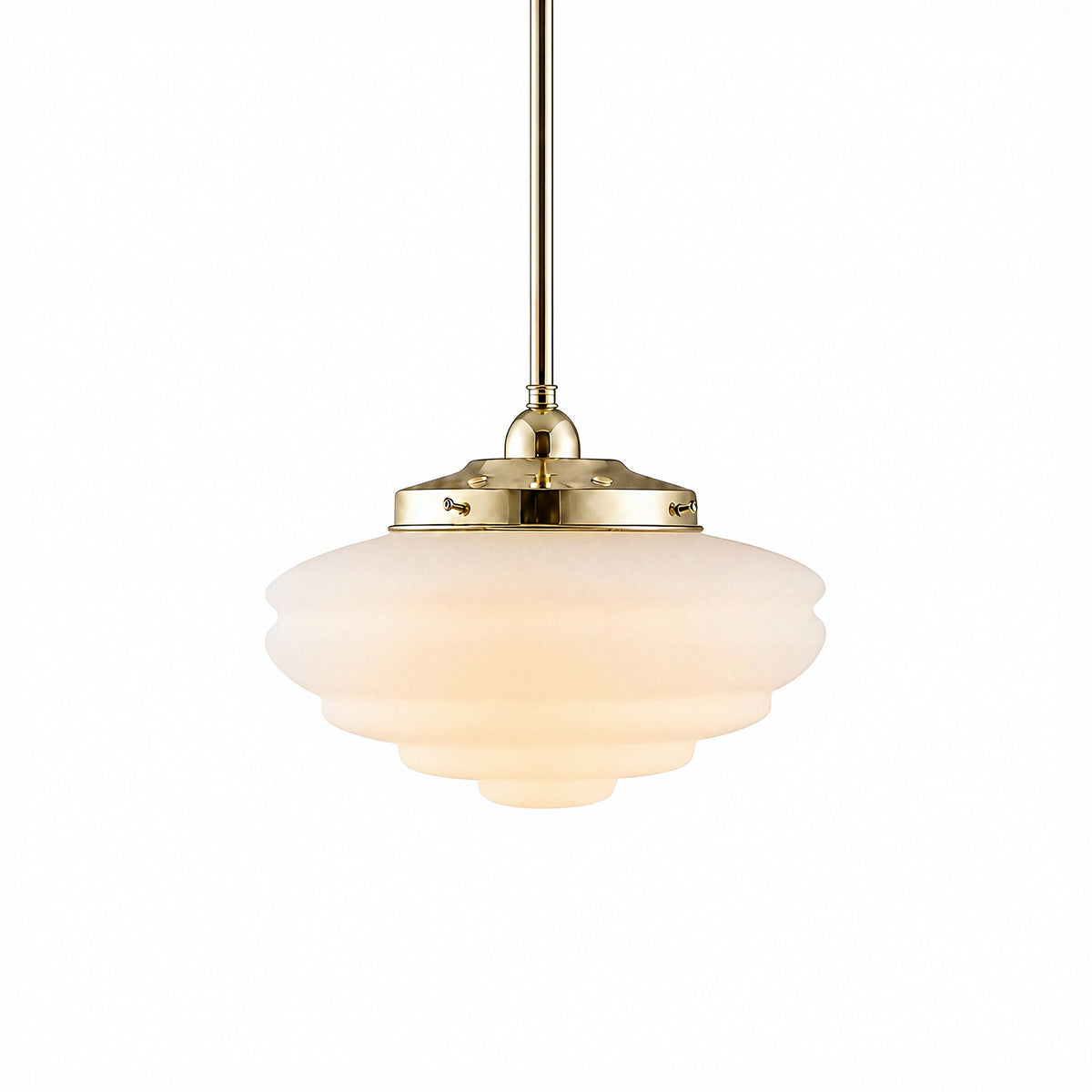 Chateau Opal Matte on Rod Set 1/2'' x 1/2m, Polished Brass