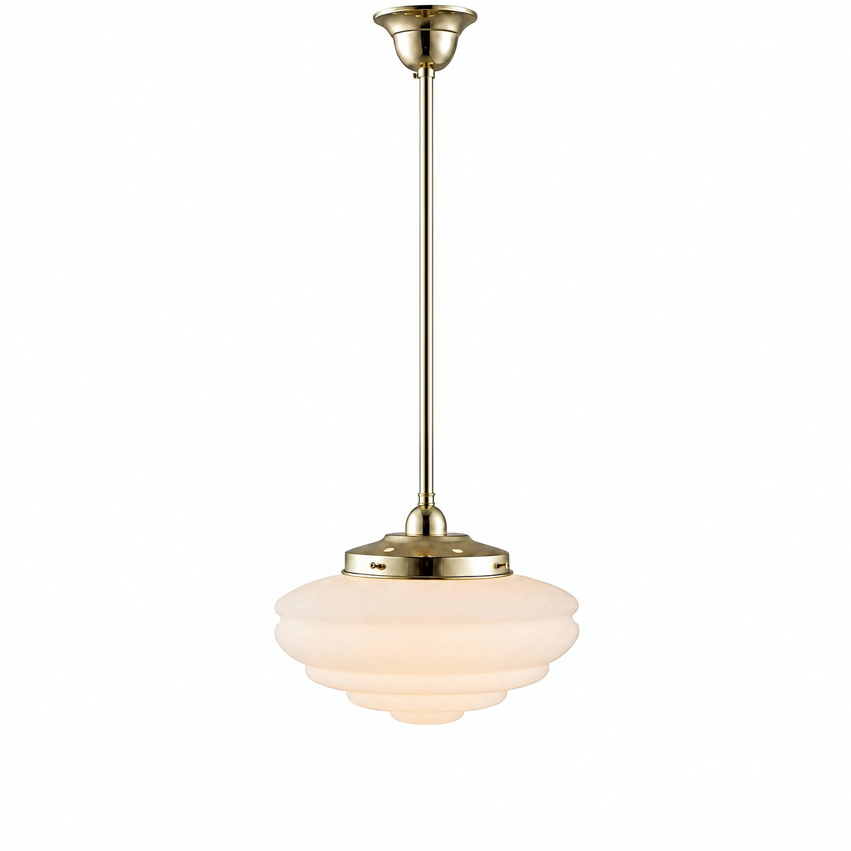 Chateau Opal Matte on Rod Set 1/2'' x 1/2m, Polished Brass