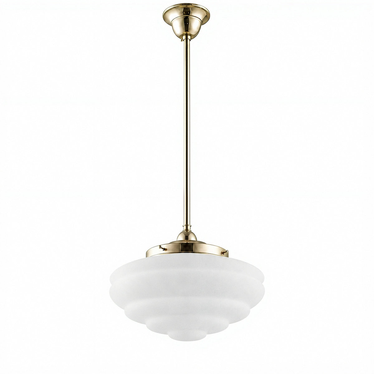 Chateau Opal Matte on Rod Set 1/2'' x 1/2m, Polished Brass