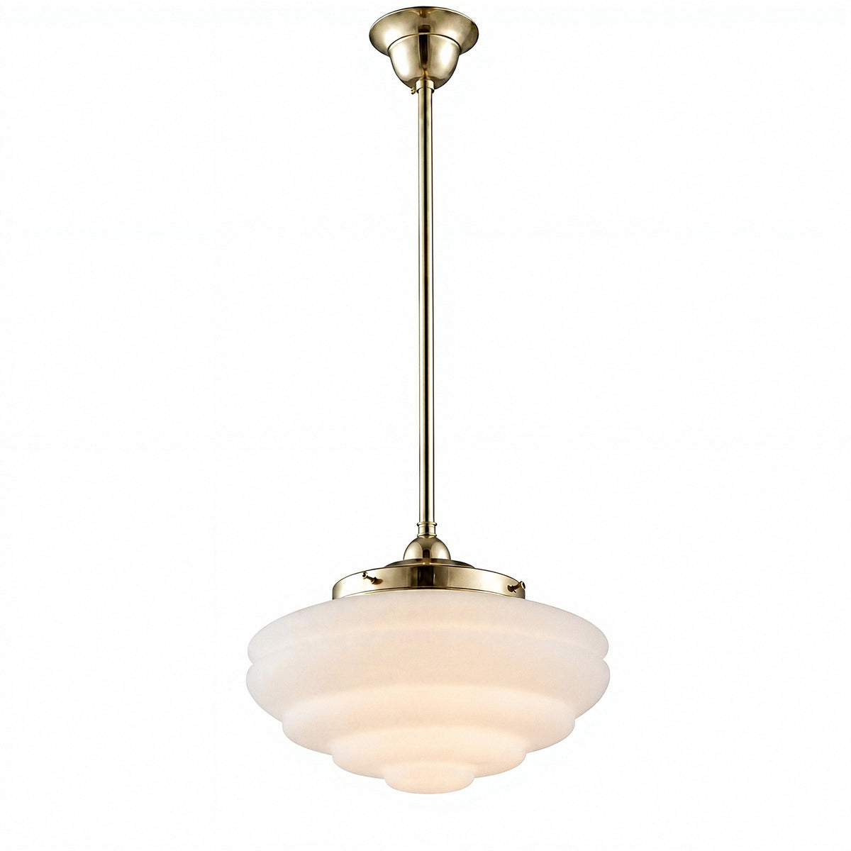 Chateau Opal Matte on Rod Set 1/2'' x 1/2m, Polished Brass