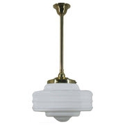 Detroit 14'' Opal Matte on Rod Set 3/4" x 1/2m, Polished Brass