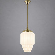 Bergerac Opal Matte on Rod Set 3/4'' x 1/2m, Polished Brass