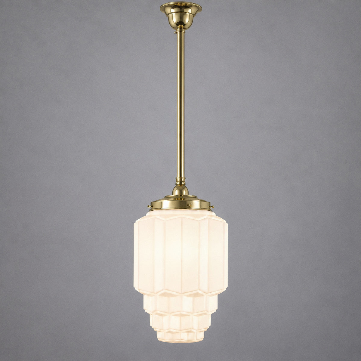 Bergerac Opal Matte on Rod Set 3/4'' x 1/2m, Polished Brass