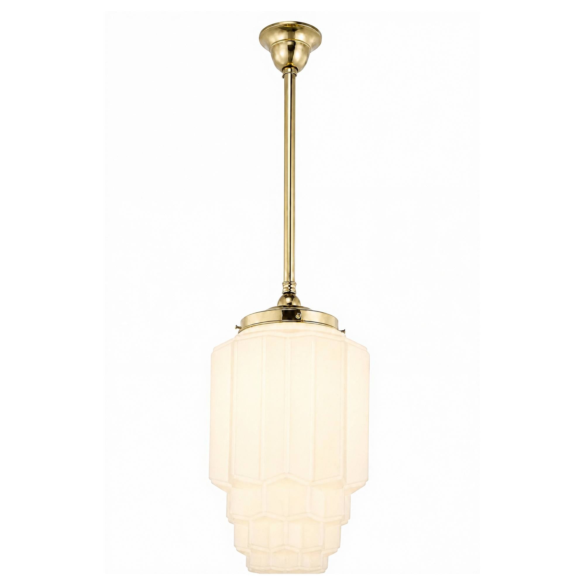 Bergerac Opal Matte on Rod Set 3/4'' x 1/2m, Polished Brass