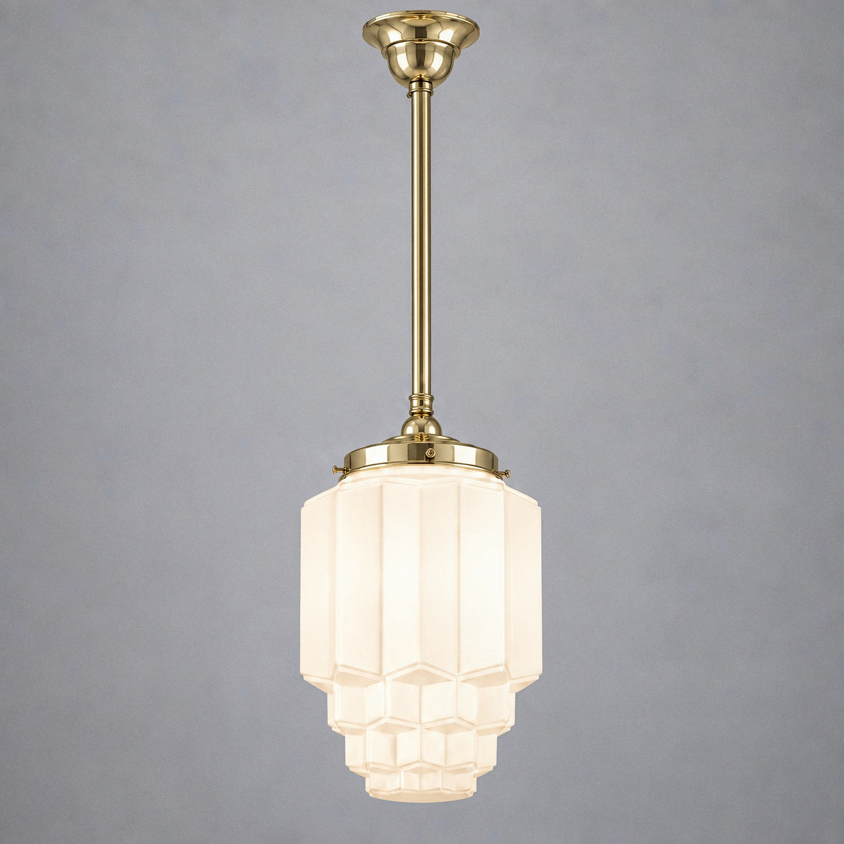 Bergerac Opal Matte on Rod Set 3/4'' x 1/2m, Polished Brass