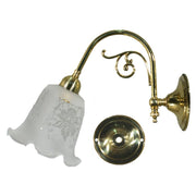 Victoriana Wall Light Polished Brass with 5008 29mm Frost Etch Shade