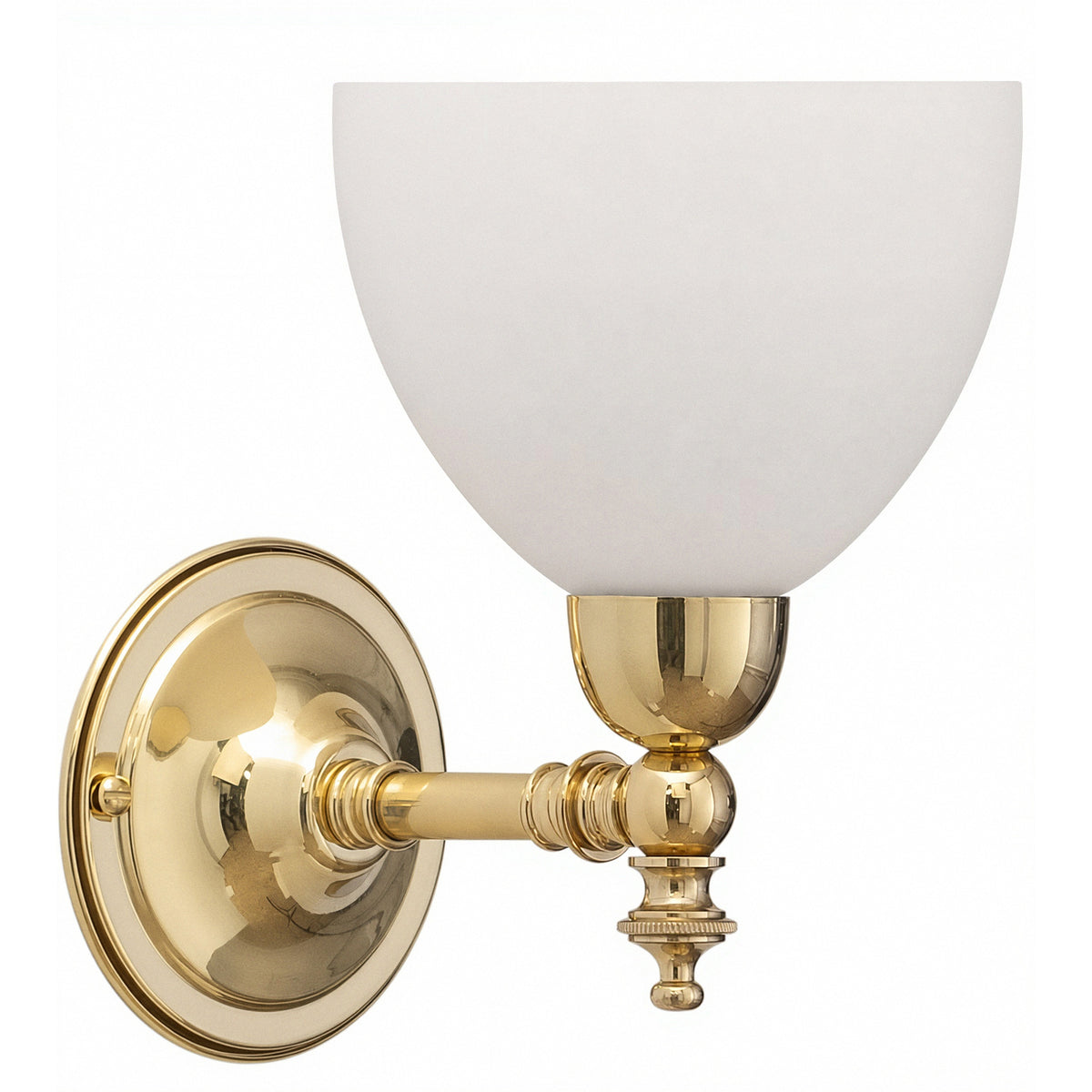 Waubra Wall Light with Decatron Shade, Polished Brass